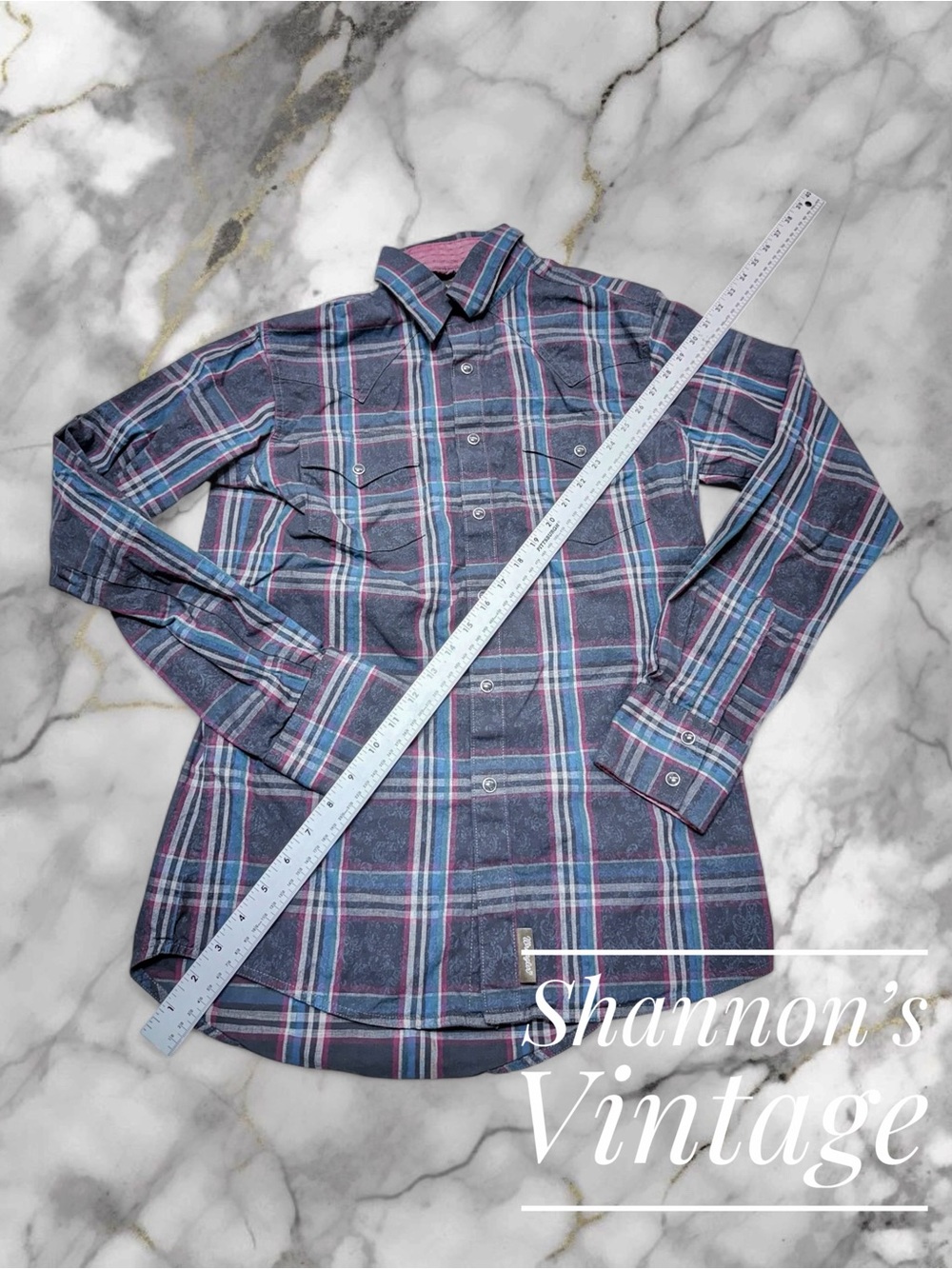 Wrangler Retro Men’s Sz Small snap button western shirt A6
